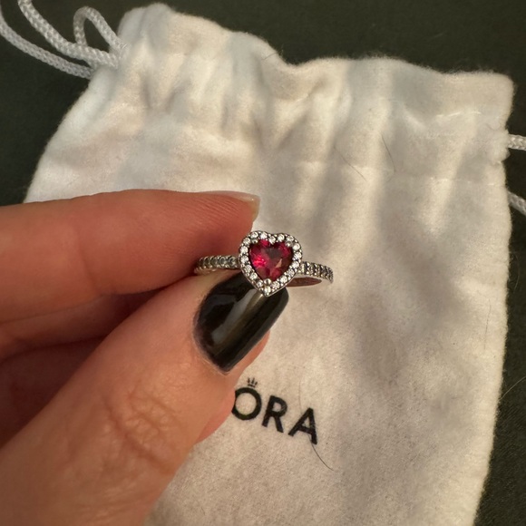 Elevated Red Heart Ring - Picture 3 of 3